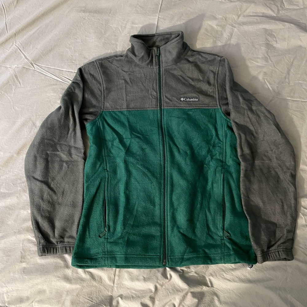 columbia grey green fleece